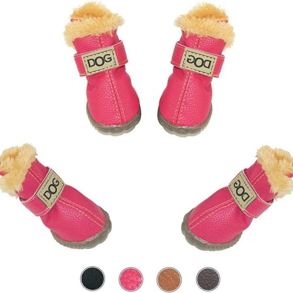 WINSOON Dog Australia Boots Pet Antiskid Shoes Winter Warm Skidproof Sz 3 NEW - Picture 6 of 7